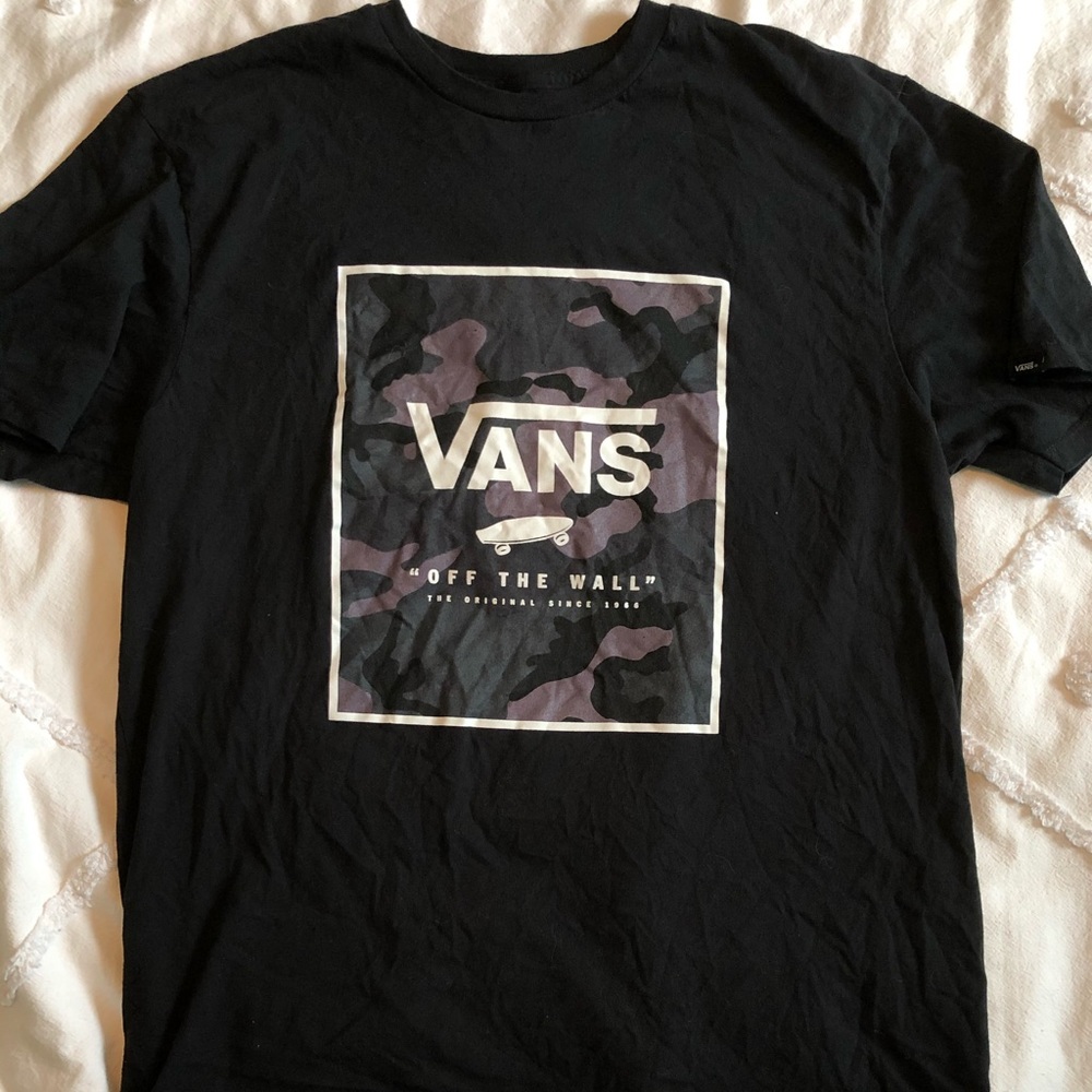 Mens Vans Purple Camo Print Box T-Shirt
